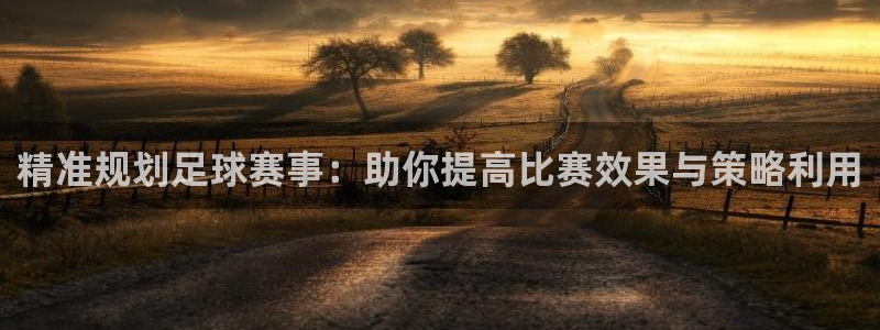  精准规划足球赛事：助你提高比赛效果与策略利用
