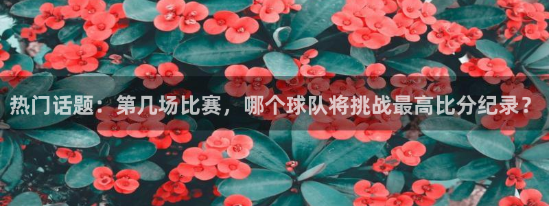 热门话题：第几场比赛，哪个球队将挑战最高比分纪录？