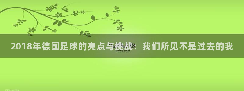 2018年德国足球的亮点与挑战：我们