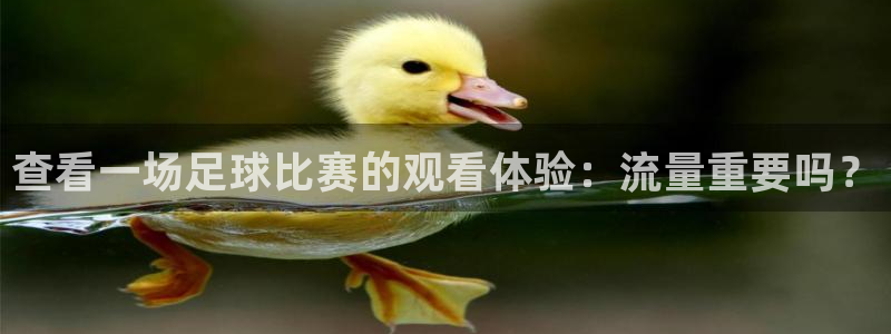 查看一场足球比赛的观看体验：流量重要吗？